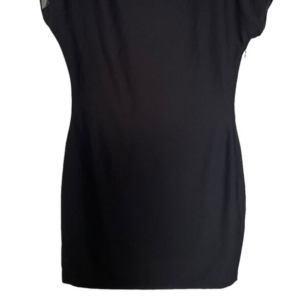 Reiss Salma Black Fitted Formal Mini Mesh Dress Size 10 - Picture 4 of 12